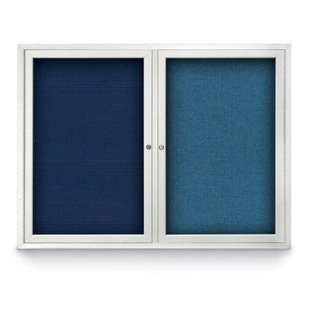 United Visual Products Corkboard, Cobalt/Black, 36" x 36" UV403I-BLACK-COBACC